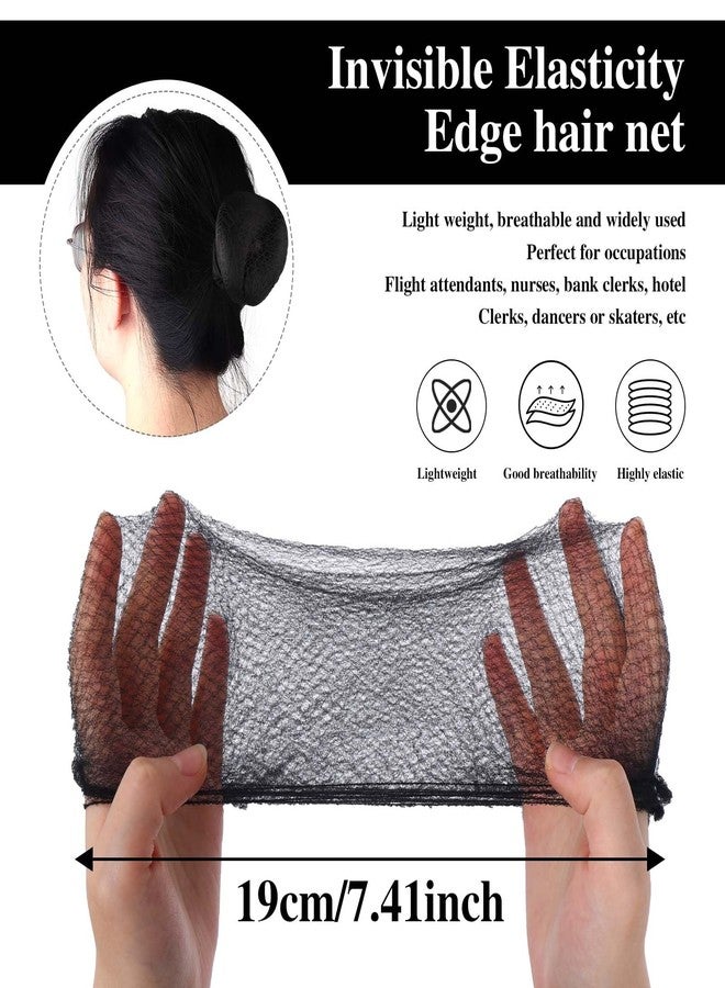 Dimeho Hair Nets, 20 Pcs Invisible Mesh Hairnets for Women Bun Elastic Edge Wig Nets Hair Bun Net for Dance Ballet Bun Maker, Individual Package (Black) - Image 4